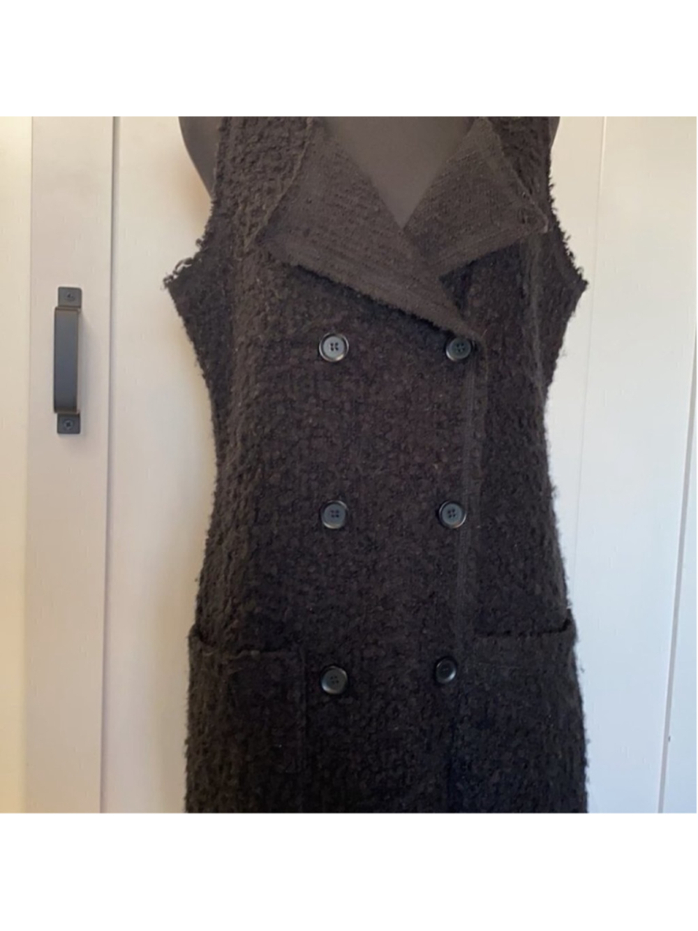 Sanctuary double breasted button front wool blend vest warm